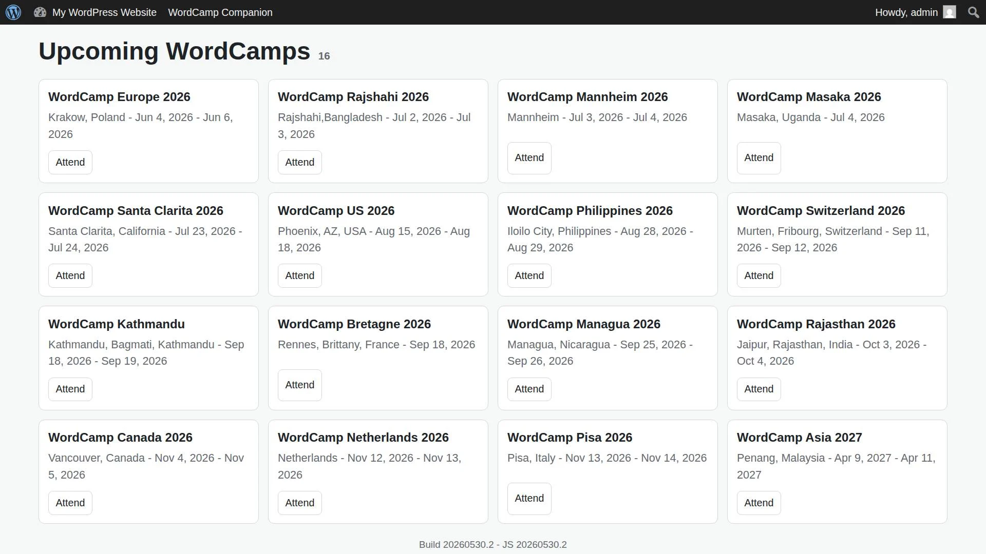 WordCamp Companion screenshot
