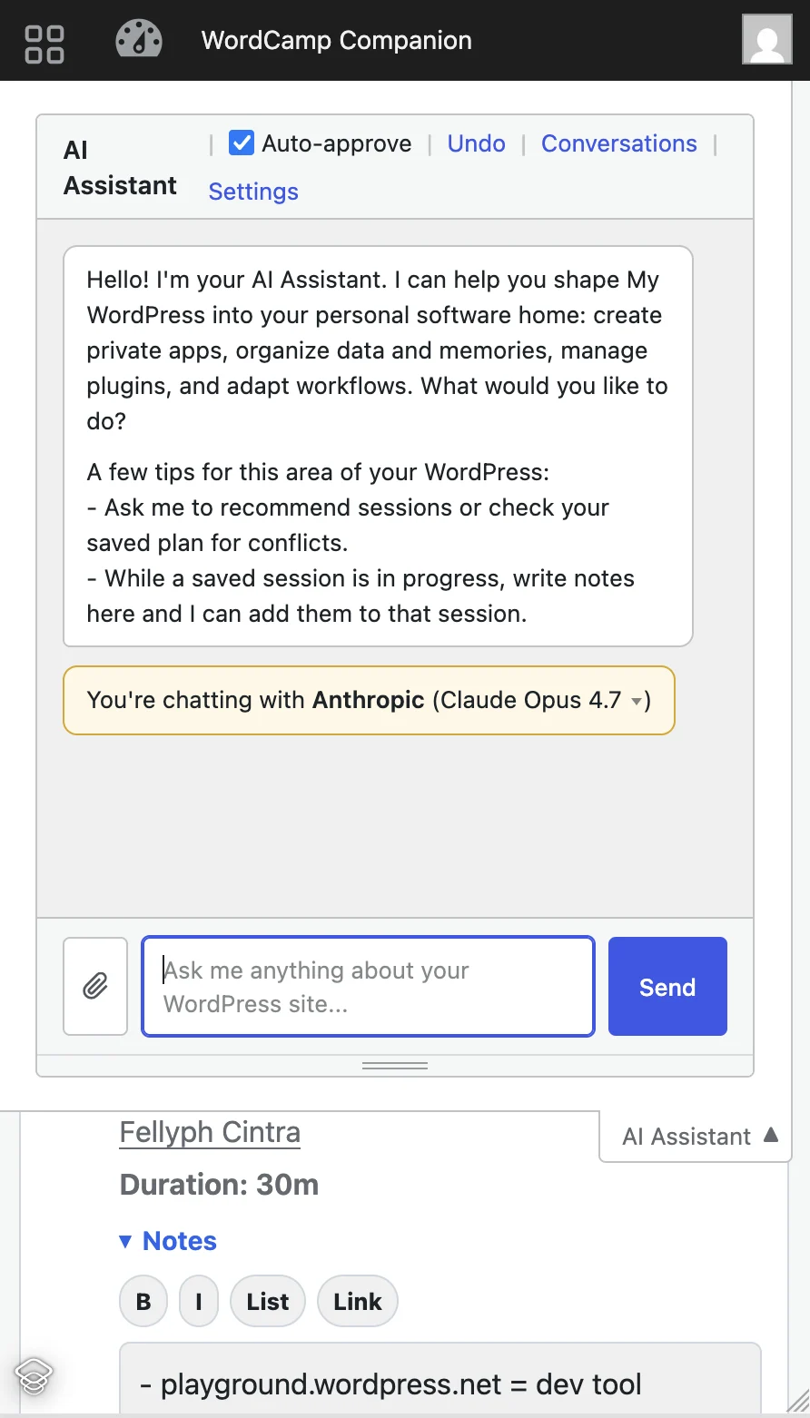 WordCamp Companion tips